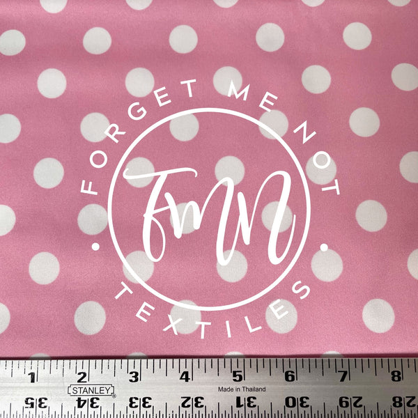 Pink Polka Dot PUL Fabric