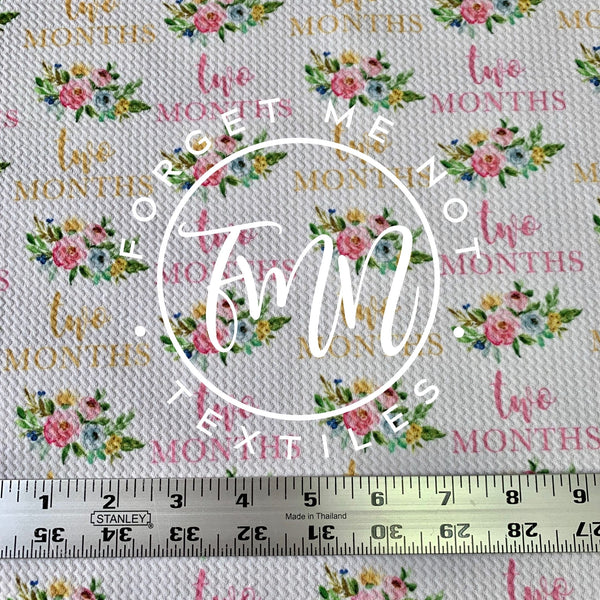 Two Month Milestone Bullet Fabric