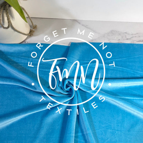 Blue Atoll Buttery Soft Velvet Fabric, 4 Way Stretch Velvet
