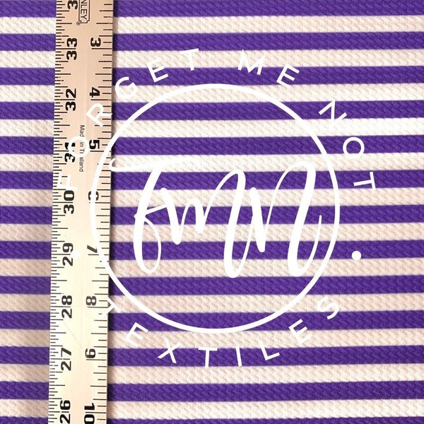 Stripe Purple DBP Butter Knit Fabric
